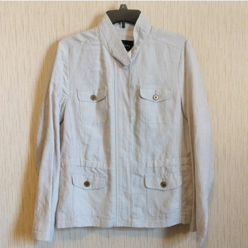 Relativity Striped Jacket Size Large - image 3